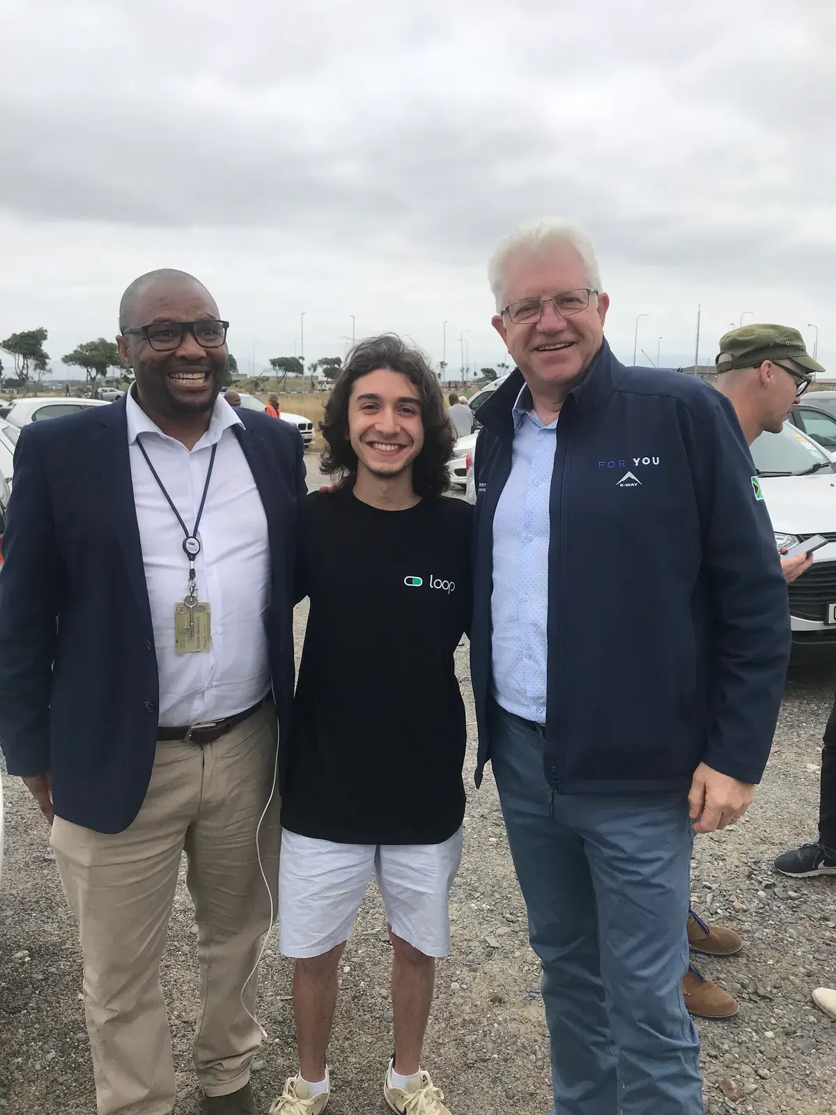 Alé standing with the Premier of the Western Cape